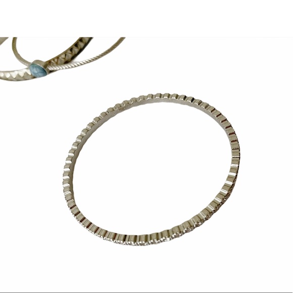 5/$20 Silver plated bangles, stone and crystal details - Picture 6 of 7